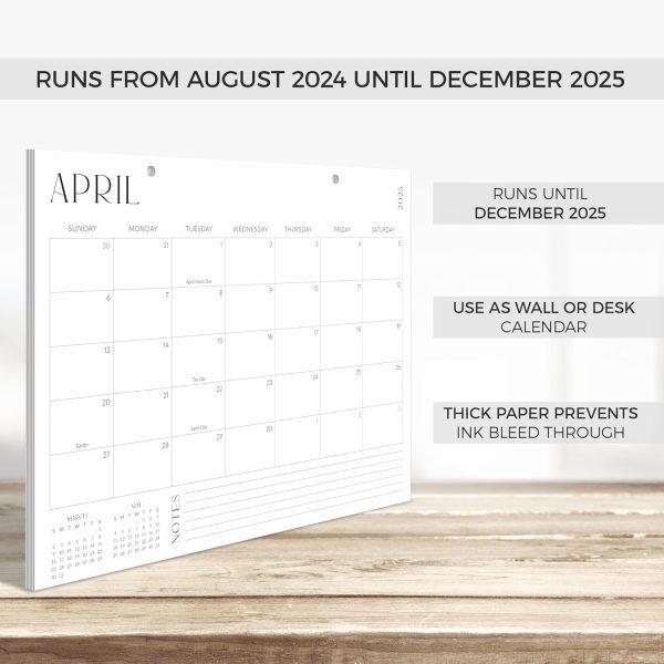 Aesthetic Desk Calendar 2024-2025 - Runs from August 2024 until June 2026 - Beautiful Small Flip Desktop Calendar for Easy Organizing - Image 4