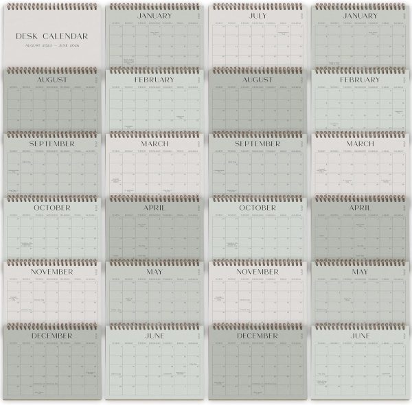 Aesthetic Desk Calendar 2024-2025 - Runs from August 2024 until June 2026 - Beautiful Small Flip Desktop Calendar for Easy Organizing - Image 8