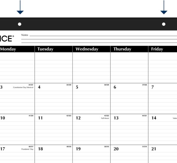 AT-A-GLANCE 2025 Desk Calendar, Desk Pad, 21-3/4" x 17", Large, Ruled Blocks, Monthly (SK250025) - Image 4